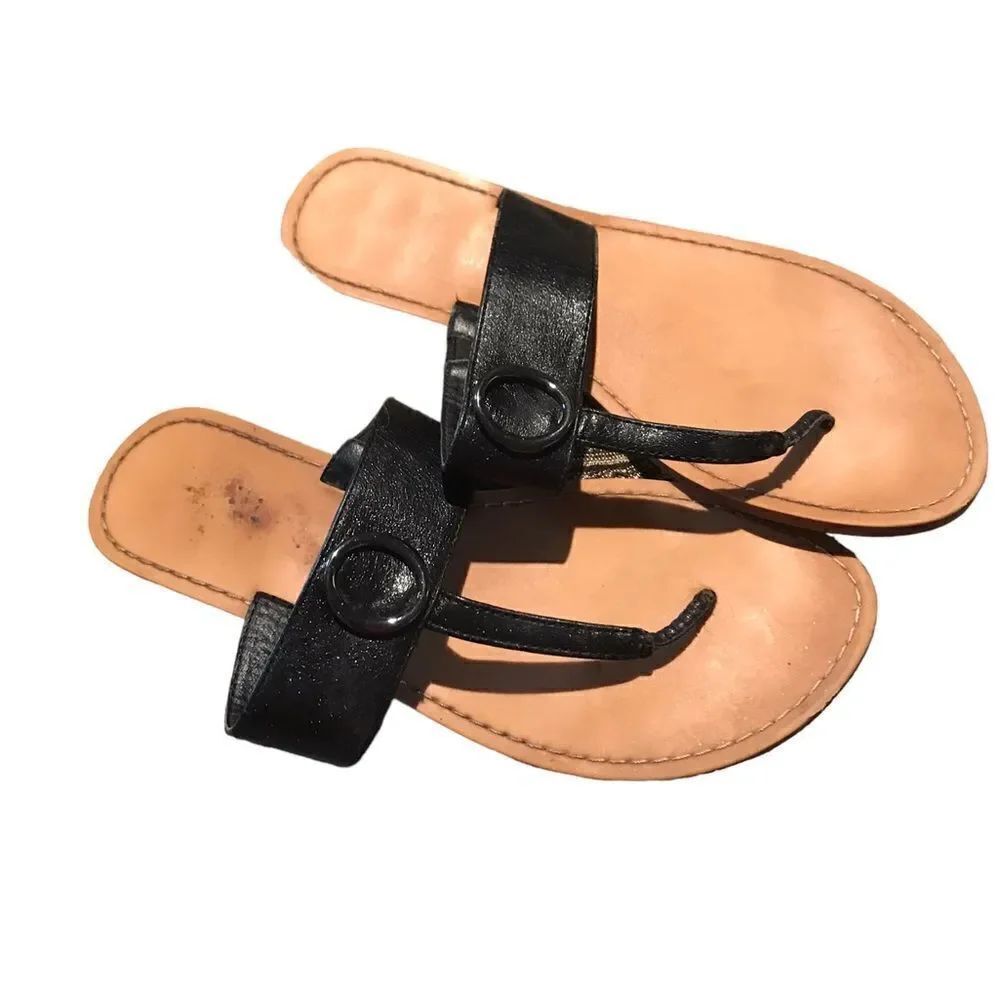 J Johnson black sandals e cement condition size 6
